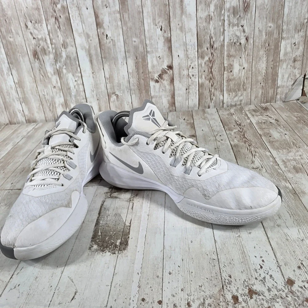 Nike Mamba Fury White Wolf Grey Kobe Bryant Basketball Shoes CK2087-100 Mens 7.5